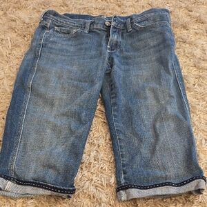 7 For All Mankind Indigo Denim Capris